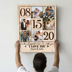 Anniversary Gift, Personalized Anniversary Photo Collage Poster, Anniversary Gifts for Him