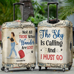 Catch Flights Not Feelings - Birthday Gift For Him, Her, Trippin', Vacation Lovers - Personalized Custom Luggage Cover