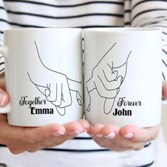 Custom Couple Mug 3 Styles - Personalized White Mug - Gifts for Valentine's Day, Anniversaries, Birthdays, Special Occasions