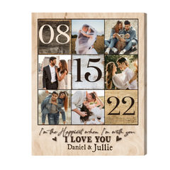 Anniversary Gift, Personalized Anniversary Photo Collage Poster, Anniversary Gifts for Him