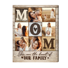 Mom Photo Collage Print, Personalized Mom’s Birthday Photo Gift