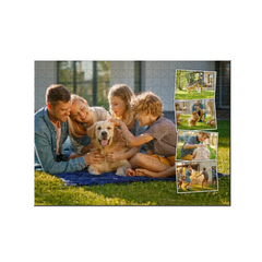 Custom Photo Collage - Photo Collage Minimalist Simple Jigsaw Puzzle - Best Gift For Family Couple Him Her Friends