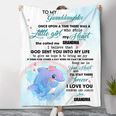 Once Upon A Time Grandma Granddaughter Personalized Blanket