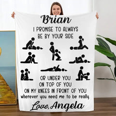 I Promise To Always Be By Your Side - Personalized Blanket