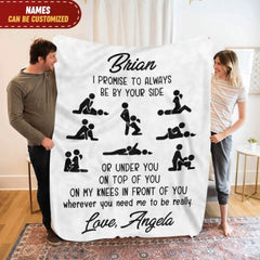 I Promise To Always Be By Your Side - Personalized Blanket