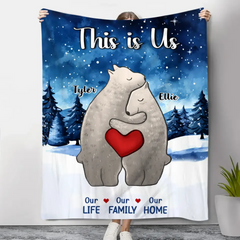 Our Life Our Family Our Home- Personalized Custom Blanket - Christmas Gift For Family, Family Members