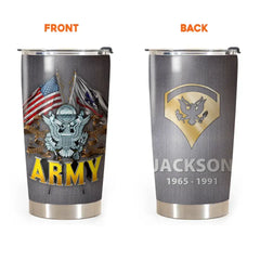 Personalized Military Retired Veteran Tumbler