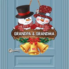 Can’t Wait To Spend Christmas Together - Family Personalized Custom Shaped Home Decor Wood Sign - House Warming Gift, Christmas Gift For Grandma, Grandpa