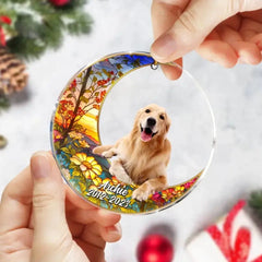 Custom Personalized Memorial Pet Acrylic Ornament - Custom Photo - Memorial Gift Idea For Pet Owners