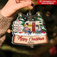 Camping Family - Personalized Acrylic Ornament, Gift For Camping Lover