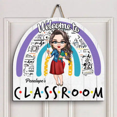 Personalized Door Sign - Gift For Teacher - Welcome To The Classroom