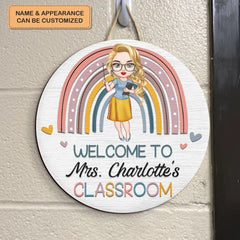 Personalized Door Sign - Gift For Teacher - Welcome To My Classroom