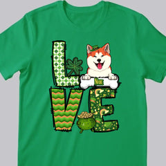 Cute Dog St Patricks Day Shirt, Personalized Dog Shirt, Dog Lover St Patrick's Day Shirt, Irish Dog Shirt, Dog Mom Shirt, Dog Lovers Shirt