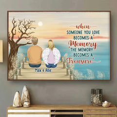 Personalized Canvas, Up To 6 People, The Memory Becomes A Treasure, Memorial Gift For Loss Of Family And Friends