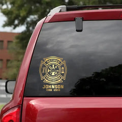 Personalized Firefighter Retired Decal Printed