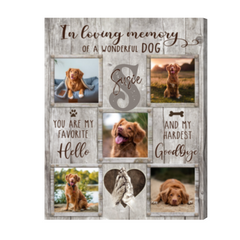 In Memory Of Pet Gift Photo Collage, Dog Memorial Gifts, Dog Loss Gifts