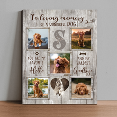 In Memory Of Pet Gift Photo Collage, Dog Memorial Gifts, Dog Loss Gifts