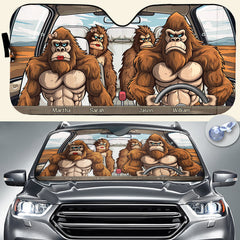 Bigfoot Family - Personalized Car Sun Shade