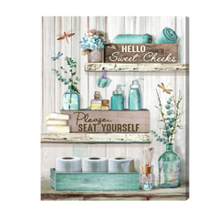 Bathroom Wall Decor, Bathroom Decor Ideas, Hello Sweet Cheeks Bathroom Poster