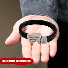 Men's Personalised Message Bracelet - Best Gift For Him