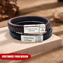 Men's Personalised Message Bracelet - Best Gift For Him