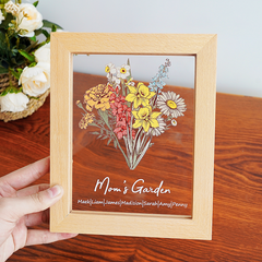 50%OFF⭐️Birth Flower Family Bouquet Personalized Names Light