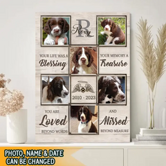 Custom Photo Dog Memorial Posters , Personalized Pet Loss Gifts