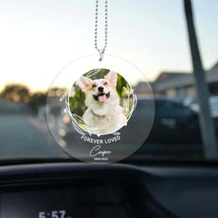 Forever Loved - Personalized Upload Photo Car Ornament - Memorial Gift For Family - Angel In Heaven - For Loss Family