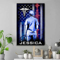 Nurse Suit Flag Personalized  Print