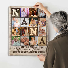 Nana Photo Gifts, Gifts For Grandma, Personalized Nana Pictures Collage Poster