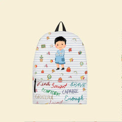 Kind Capable Smart Loved - Personalized Backpack