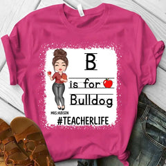 Personalized School Mascot Custom Teacher T-Shirt, Custom Gifts For Teacher