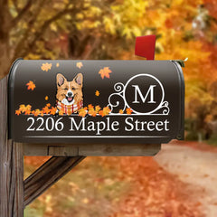 Custom Autumn Dog Cat Mailbox Cover, Dog lover Gift