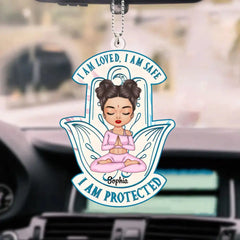 Personalized Custom Car Acrylic Ornament - Home Decor Gift For Yoga Lover - Please Mindful Of The Energy You Bring Into This Place