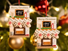 Personalized Family Christmas Decoration|Christmas Stocking Ornament|Stockings On Fireplace|Christmas Gift|Christmas Tree Ornaments