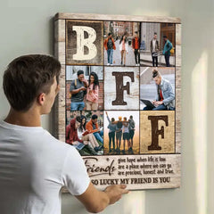 Best Friend Photo Collage Print, Personalized Birthday Gifts for Best Friend, Gift For Bff