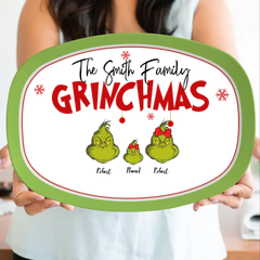 Gift For Family, Personalized Resin Plate, Family Xmas Plate, Christmas Gift