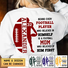 Personalized Football Mom Hoodie-A Football Mom Who Believed In Him First