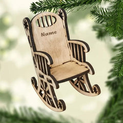 Christmas In Heaven With Chair - Personalized Custom Candle Holder