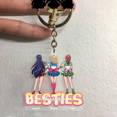 Personalized Gifts For Friends Keychain Besties Forever, Cosplay Friends