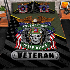 Custom Bedding Set US Military Services Veteran Proudly Served Premium Multiple Gift For Veteran