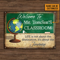 Life Is Not Custom Classic Metal Signs, Teacher Door Sign, Teacher Name Sign