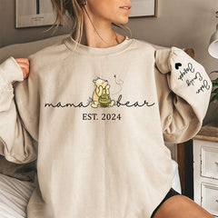 My Mother Is A Walking Miracle - Family Personalized Custom Unisex Sweatshirt With Design On Sleeve - Gift For Mom