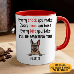 Every Snack You Make Every Meal You Bake Dog Cat, Personalized Mug, Gift For Pet Lovers