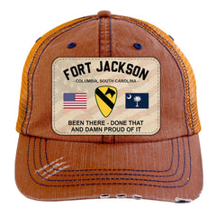 U.S Veteran Custom Distressed Trucker Cap Proudly Served Military Base Personalized Gift